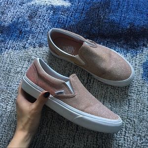 Vans Iridescent Glitter Slip On Sneakers 💘